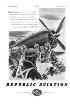 REPUBLIC AVIATION 1943 Advertisement s