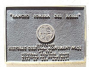 Rancho Sombra del Roble plaque, Orcutt Ranch, West Hills, CA