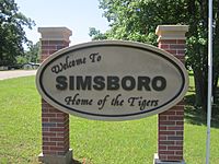 Simsboro, LA, welcome sign IMG 2675