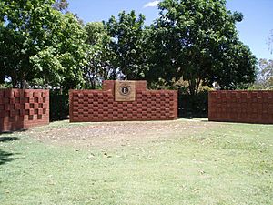 Tieri War Memorial (2006) - brick walls