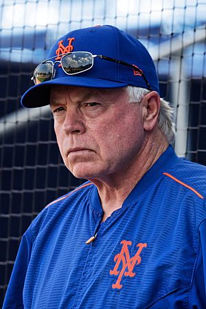 Buck Showalter watches an intrasquad game, March 27, 2023 (cropped).jpg