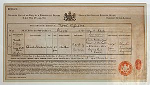 Charles Dickens Death Certificate