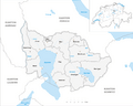Karte Gemeinden des Kantons Zug 2007