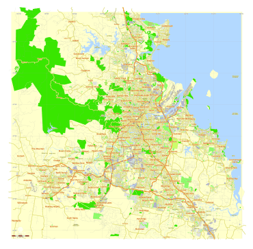 Map of the Brisbane metropolitan area