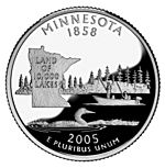 Minnesota quarter, reverse side, 2005.jpg