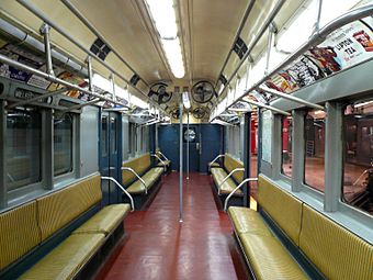 R12 irt subway car interior