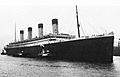 RMS Olympic arriving Jarrow for scrapping