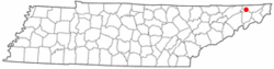 Location of Colonial Heights, Tennessee