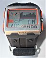 Timex Expedition WS4 Barometric chart peaks cloudy close up