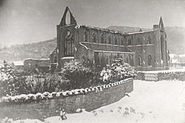 Tintern Abbey in winter