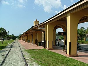 Venice depot from south on tracks