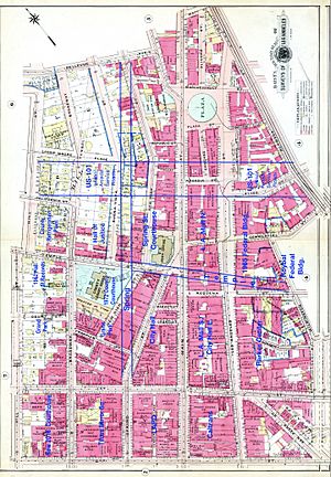 Baist's 1910 Real Estate Map Plate 3 with some post-1920 street alignments shown