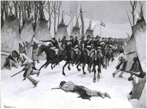 Battle of Washita - Sand Creek Massacre by Frederic Remington
