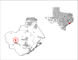 Location of West Columbia, Texas
