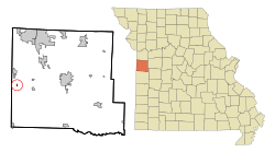 Location of West Line, Missouri