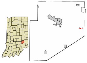 Location of New Point in Decatur County, Indiana.