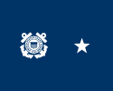 Flag of a United States Coast Guard rear admiral (lower half)