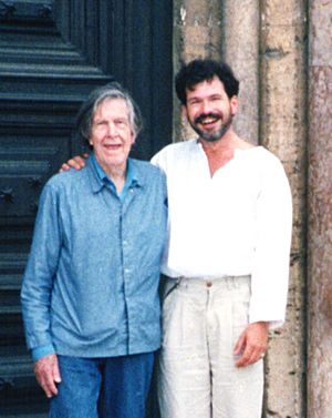John Cage and Michael Bach in Assissi 1992