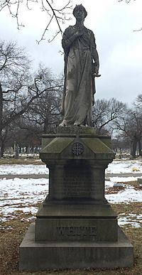 Julius White's grave at Rosehill Cemetery, Chicago 1