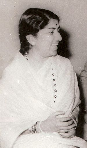 Lata Mangeshkar black-and-white