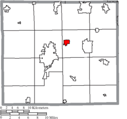 Location of Smithville in Wayne County