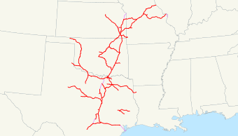 Missouri, Kansas and Texas Railway system map (1918).svg