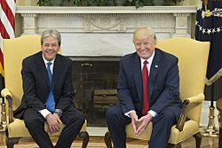 Paolo Gentiloni and Donald Trump