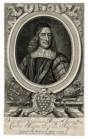 Portrait of Orlando Bridgeman by Robert White 1682