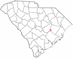 Location of Greeleyville, South Carolina