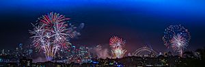 Sydney New Years Eve celebrations 2018 (rainbow fireworks)