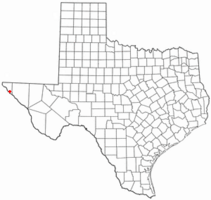 Location of Fabens, Texas