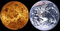 Venus, Earth size comparison