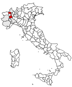 Location of Province of Vercelli