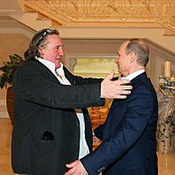 Gérard Depardieu and Vladimir Putin, Sochi, Russia, 2013-01-06 1