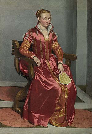 Giovanni Battista Moroni - Portrait of a Lady, perhaps Contessa Lucia Albani Avogadro ('La Dama in Rosso') - Google Art Project