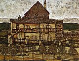 House with Shingles Egon Schiele 1915