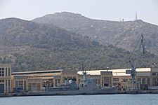 Naval vessel in Cartagena in Spain 2016 - Holmstad
