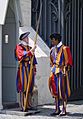 Pontifical Swiss Guards in their traditional uniform