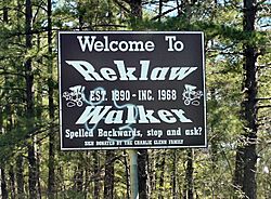 Reklaw, Texas Townsite Sign