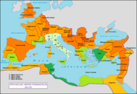 Roman Empire with provinces in 210 AD