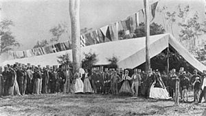 StateLibQld 1 167623 Official opening of the first section of the Ipswich to Grandchester railway, Ipswich, 1865