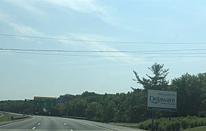 Welcome to Delaware sign on I-95 (NB)