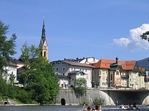 Bad Tölz seen from River Isar