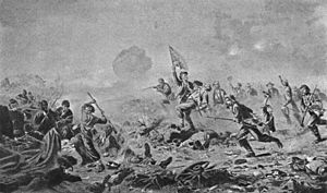 Battle of the Crater art detail, from- Virginia Tech Bugle 1899 (page 181 crop)