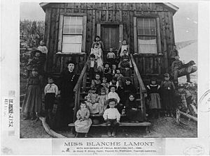 Blanche Lamont with students