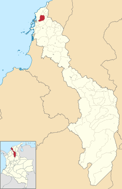 Location of the municipality and town of Santa Rosa in the Bolívar Department of Colombia