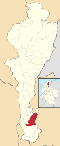 Location of the municipality and town of Río de Oro in the Department of Cesar.