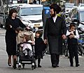 Hasidic Family in Street - Borough Park - Hasidic District - Brooklyn
