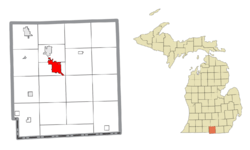 Location within Hillsdale County