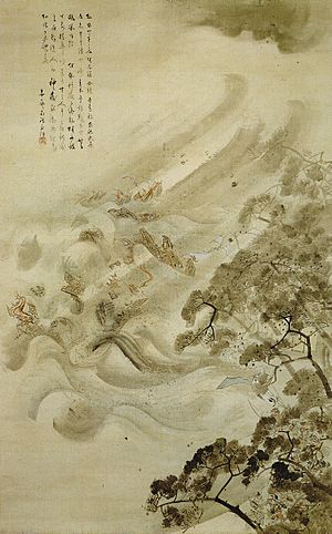Kikuchi Yoosai - Mongol Invasion (mōko shūrai) - Tokyo National Museum